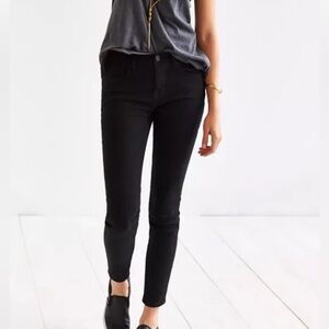 BDG Black Waxed Mid-rise Twig Jeans NWT